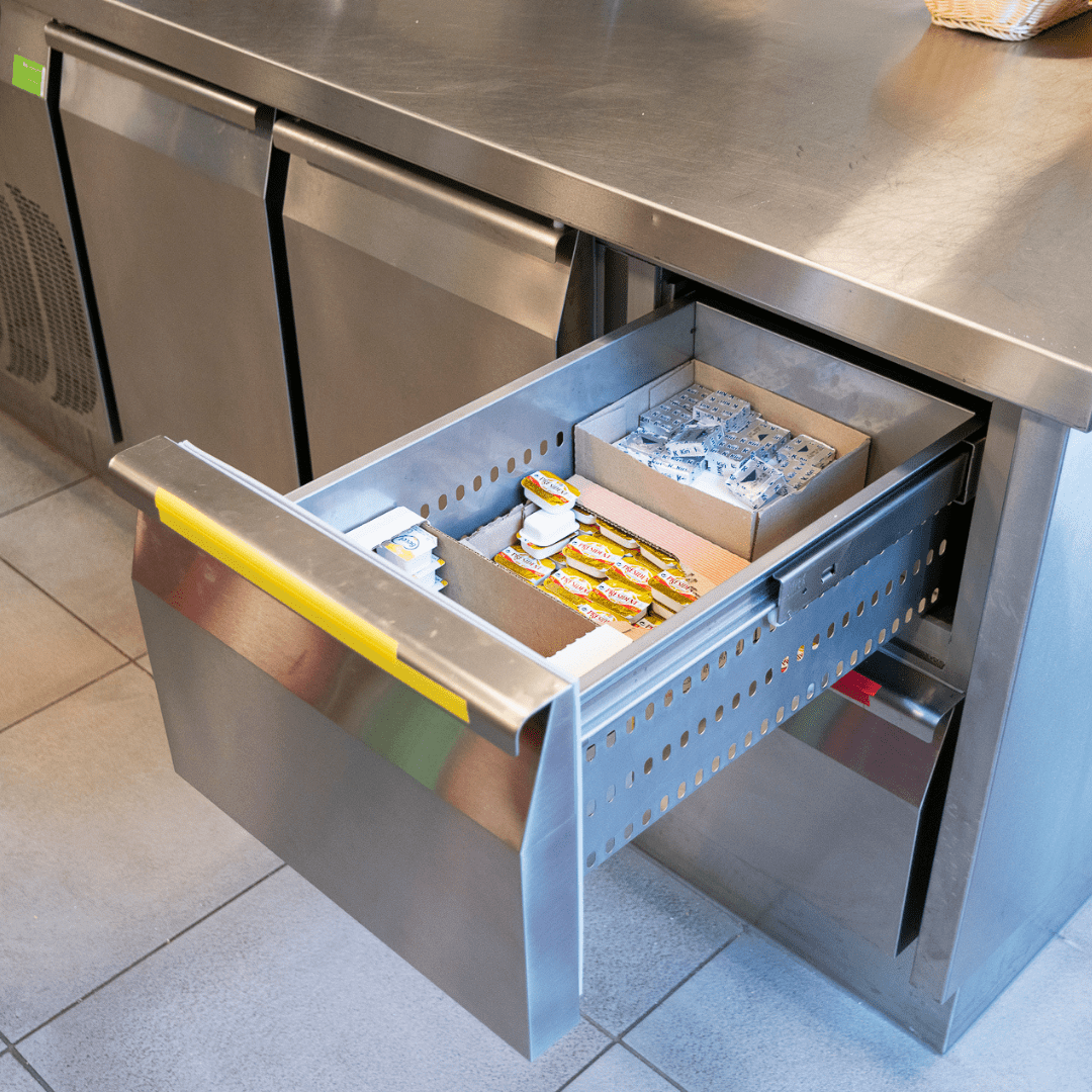 Koelwerkbank schuiven Koelwerkbank schuiven